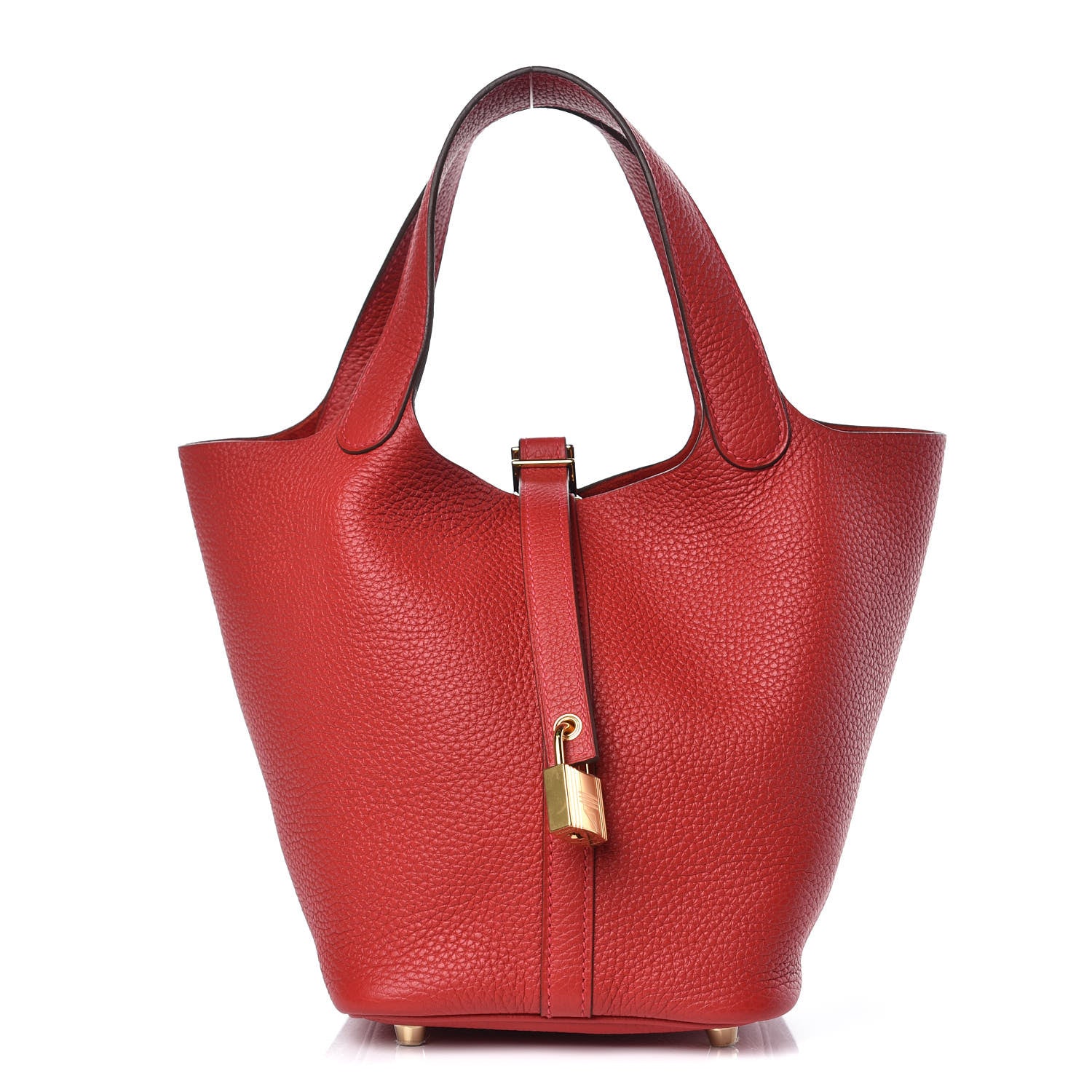 Hermes Taurillon Clemence Picotin Lock 18 PM Rouge Casaque 1 of 8