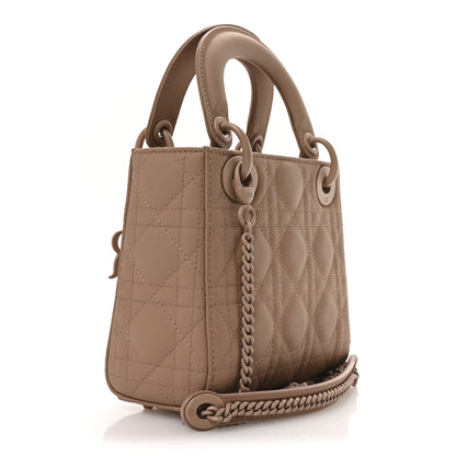 Christian Dior Ultra Matte Calfskin Cannage Mini Lady Dior Light Beige 3 of 11