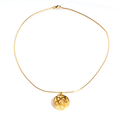 Hermes Lotus Necklace Gold 3 of 6