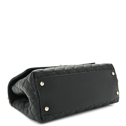 Chanel Caviar Quilted Small Coco Handle Flap Black 4 of 10