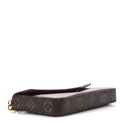 Louis Vuitton Monogram Pochette Felicie Chain Wallet Fuchsia 5 of 13