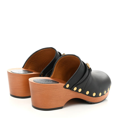 Gucci Calfskin Horsebit Clogs 40 Black 5 of 9