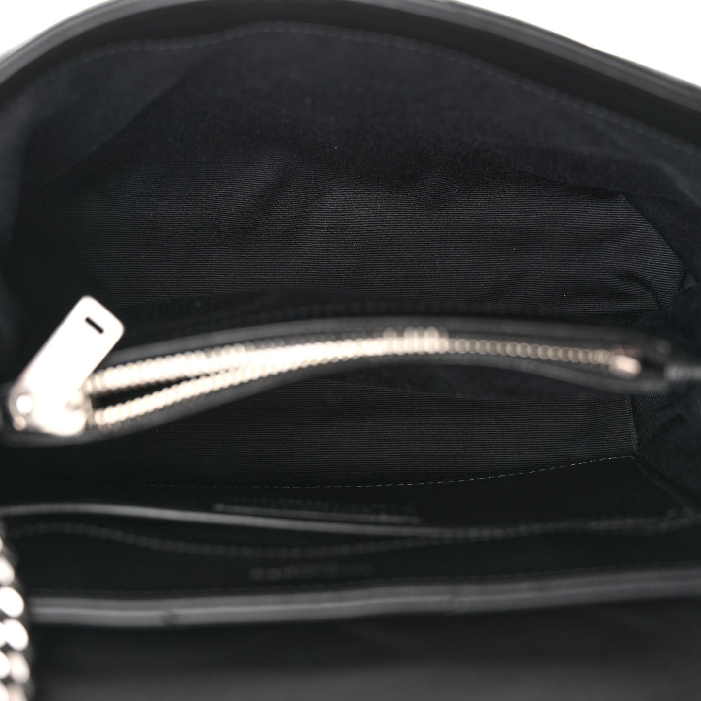 Calfskin Y Quilted Monogram Small Loulou Chain Satchel Black