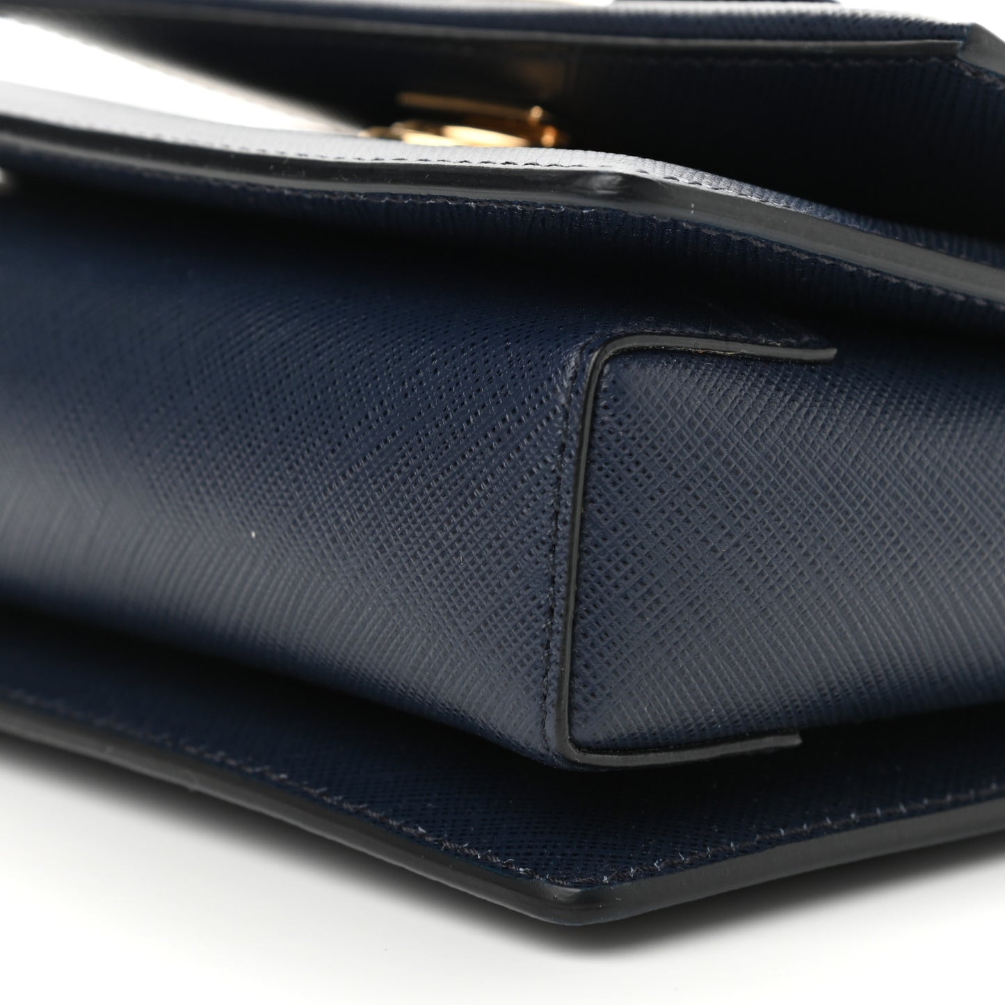 Printed Calfskin Ginny Crossbody Bag Oxford Blue