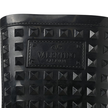 Valentino Garavani Rubber Rockstud Rain Boots 37 Black 8 of 9