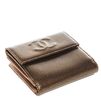 Chanel Caviar CC French Wallet Khaki 4 of 9