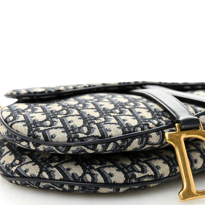 Christian Dior Oblique Saddle Bag Blue 9 of 10