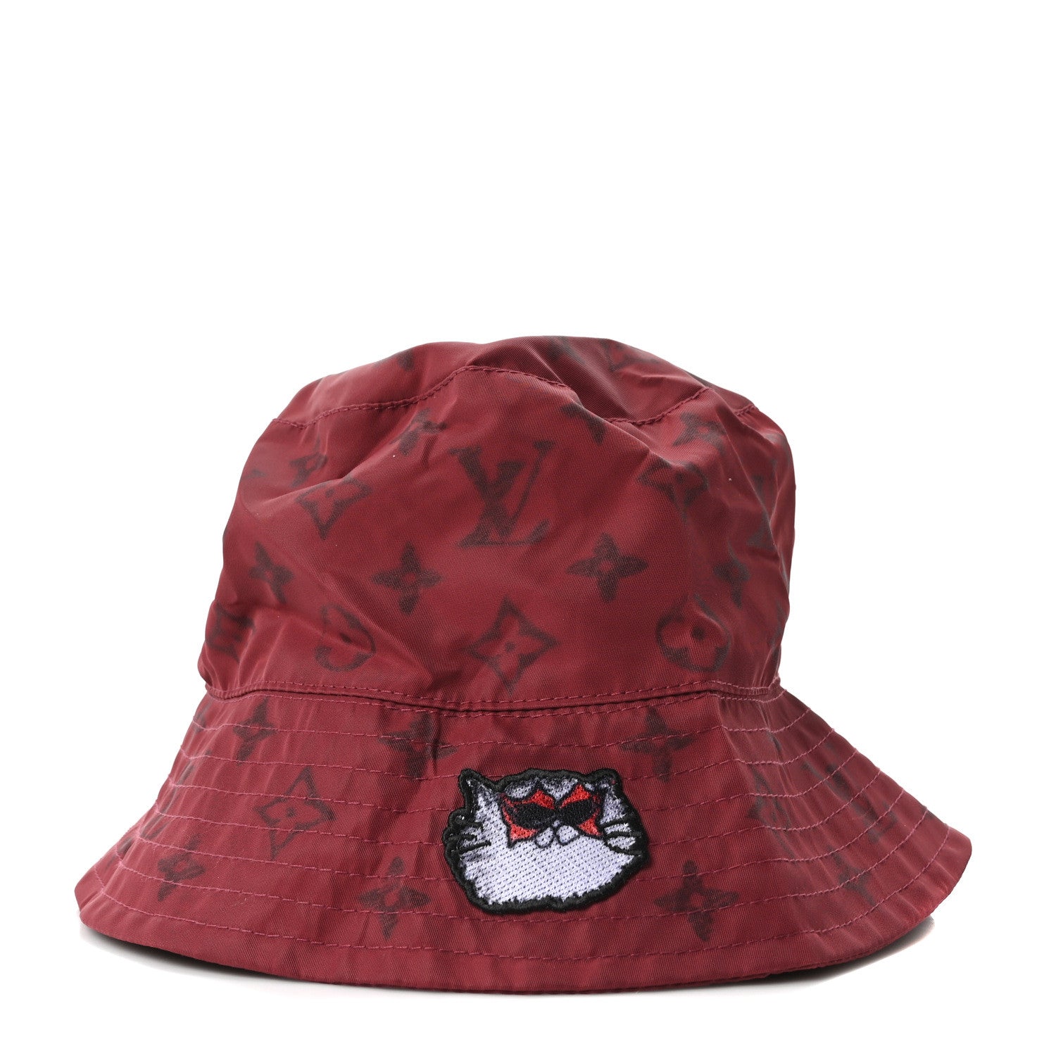 Louis Vuitton LV X Grace Coddington Polymade Monogram Pocket Bucket Hat M Raspberry 1 of 9