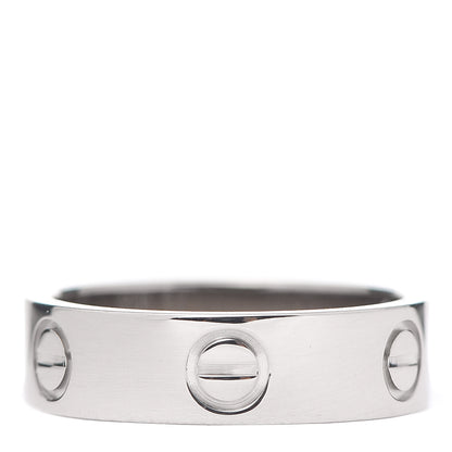 Cartier 18K White Gold 5.5mm LOVE Ring 54 6.75 3 of 5