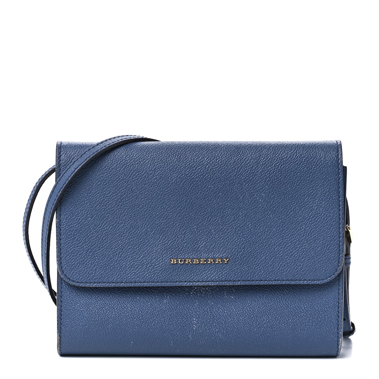 Grainy Calfskin Small Loxley Crossbody Steel Blue