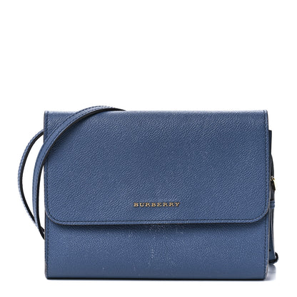 Burberry Grainy Calfskin Small Loxley Crossbody Steel Blue 1 of 19