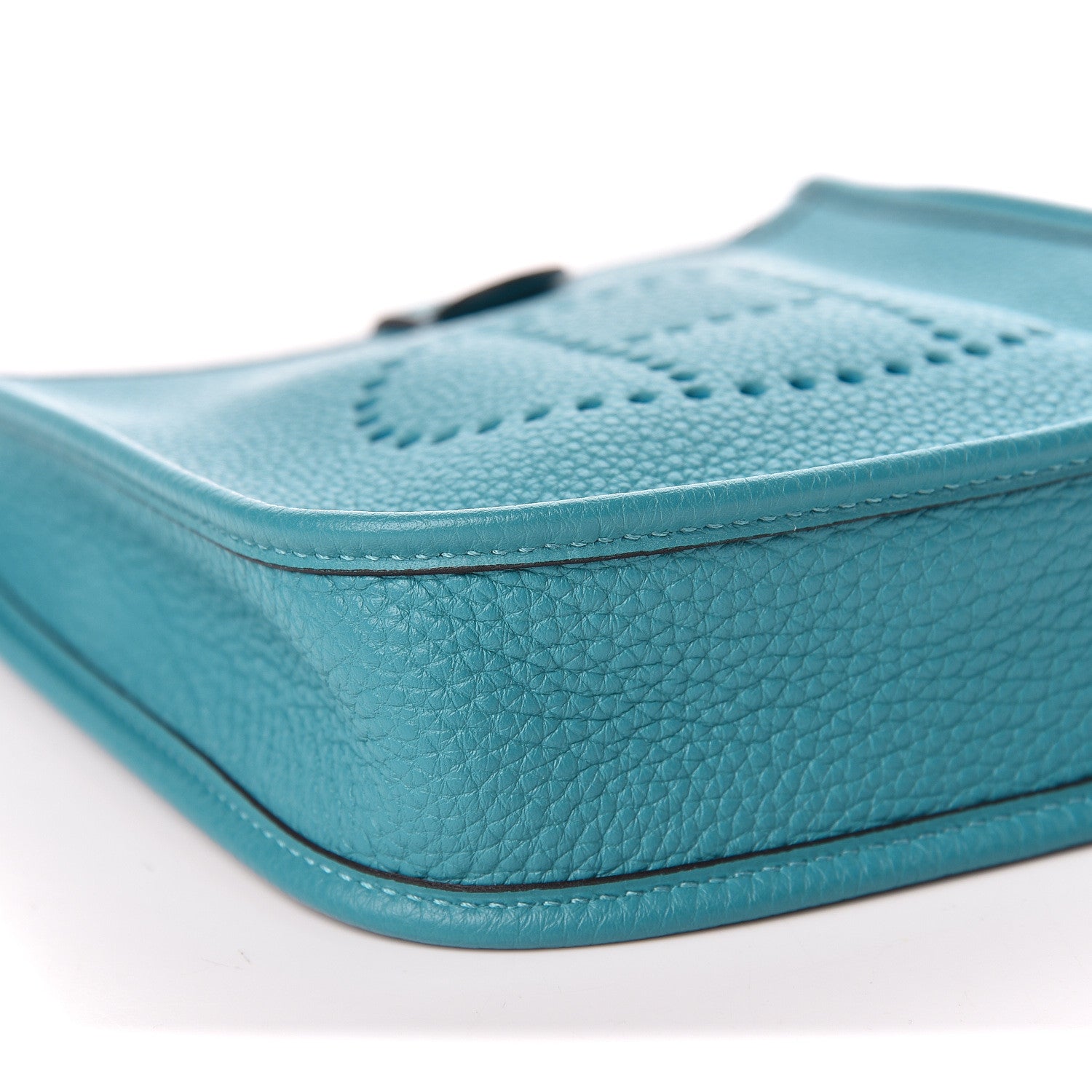 Hermes Taurillon Clemence Amazone Evelyne TPM Turquoise Colvert 9 of 11