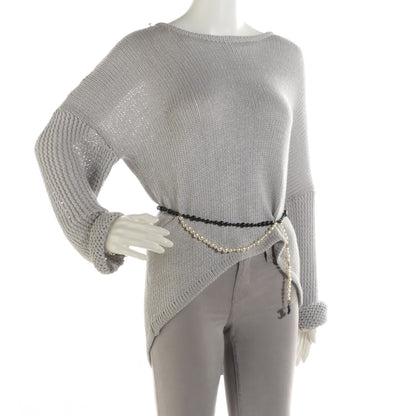 Chanel Pearl Ruthenium CC Belt Black White 2 of 4