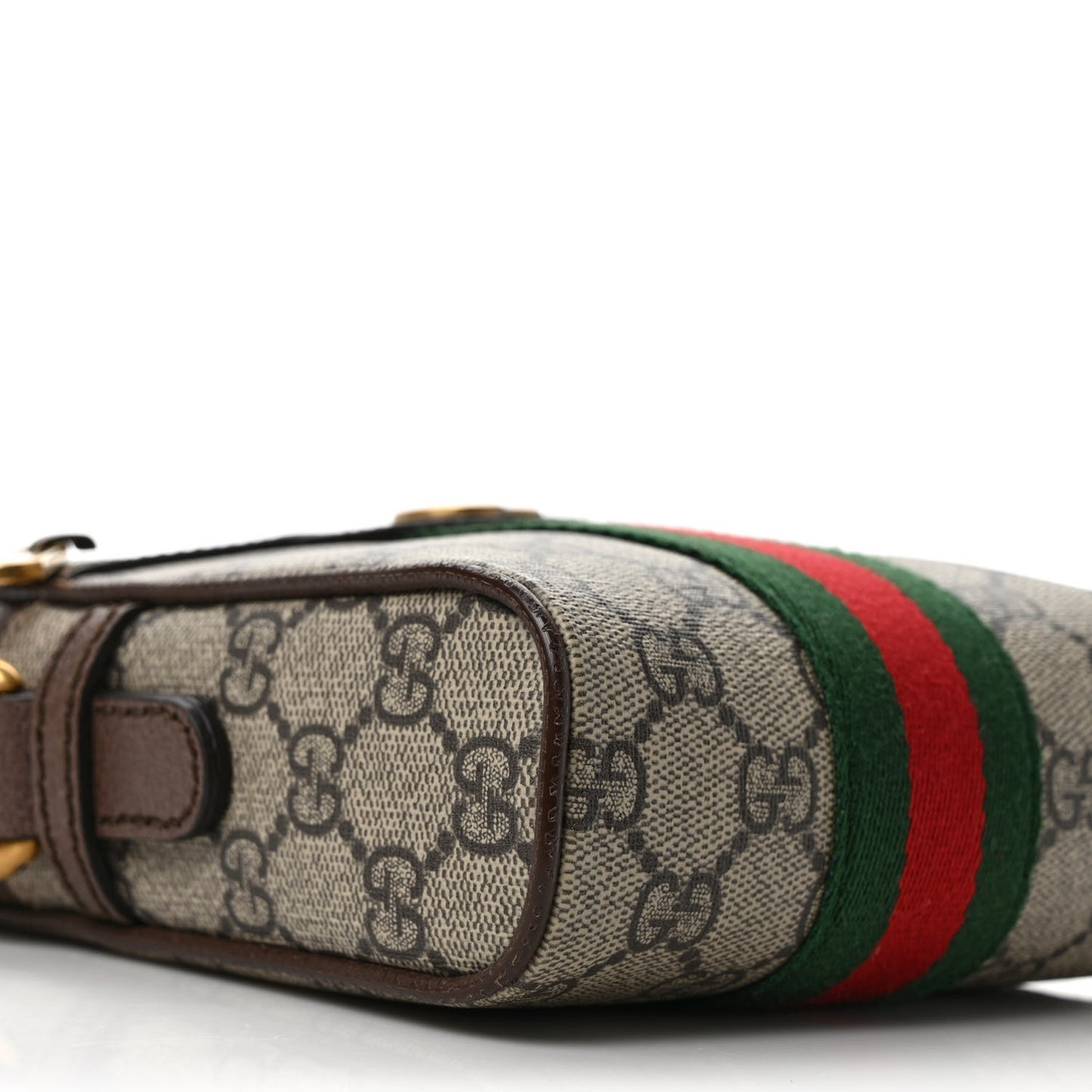 GG Supreme Monogram Web Mini Ophidia Messenger Brown