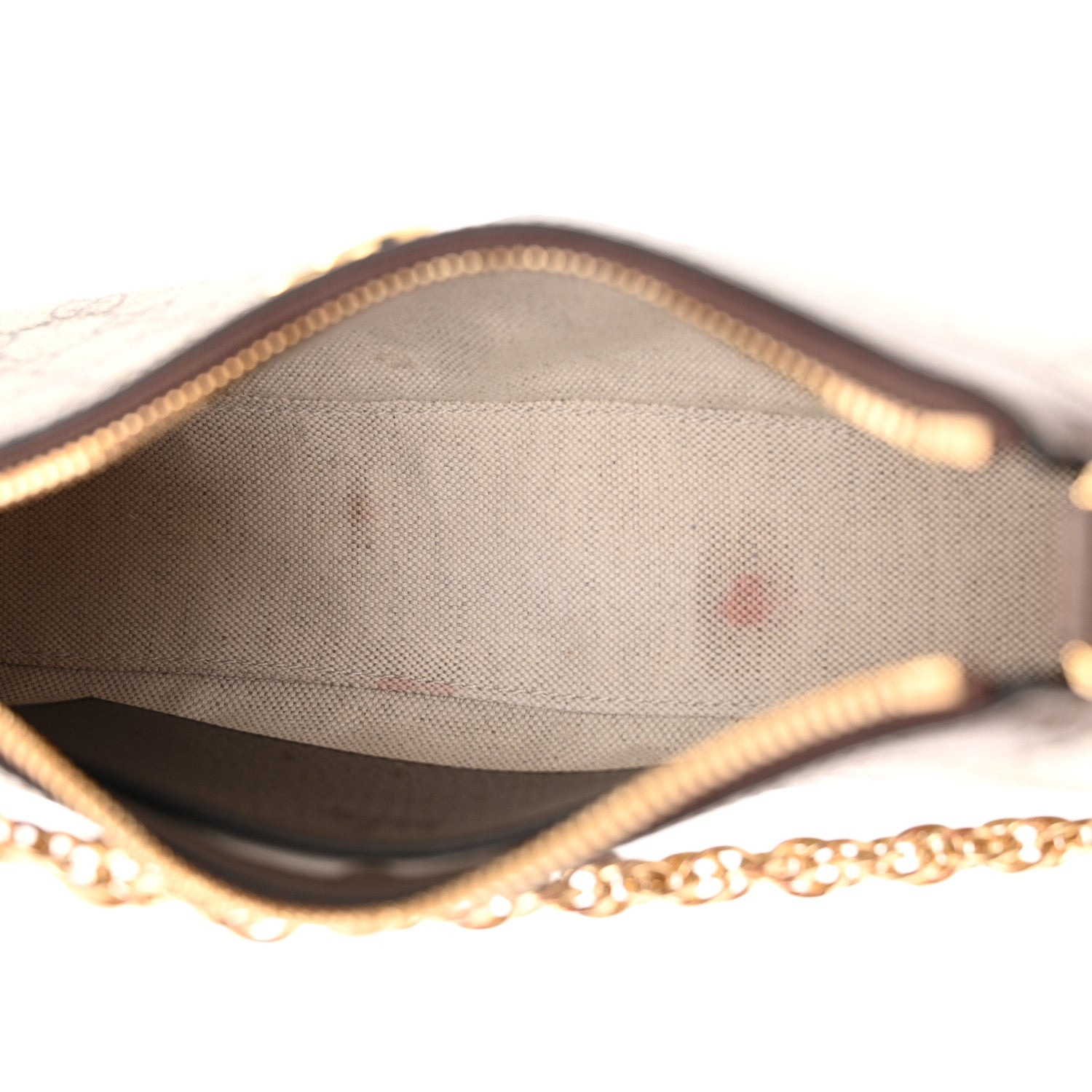 Gucci GG Supreme Monogram Textured Dollar Calfskin Web Small Ophidia GG Handbag Beige Ebony New Acero 5 of 13