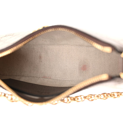 Gucci GG Supreme Monogram Textured Dollar Calfskin Web Small Ophidia GG Handbag Beige Ebony New Acero 5 of 13