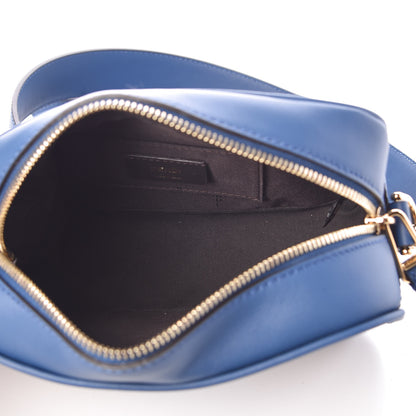 Fendi Glazed Fabric Vitello Century F is Fendi FF 1974 Stamp Patch Camera Case Mogano Panna Iris 7 of 9