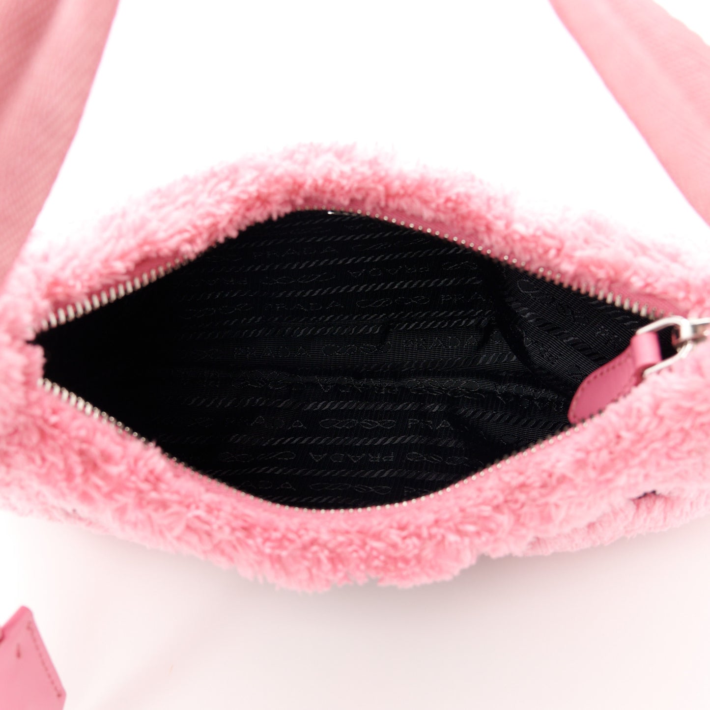 Terry Cloth Mini Re-Edition 2000 Bag Petalo Black
