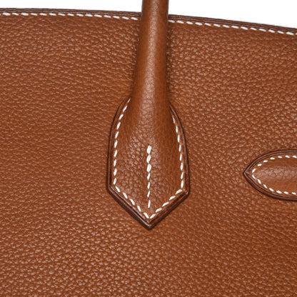 Hermes Natural Barenia Faubourg Birkin 30 Fauve 8 of 33