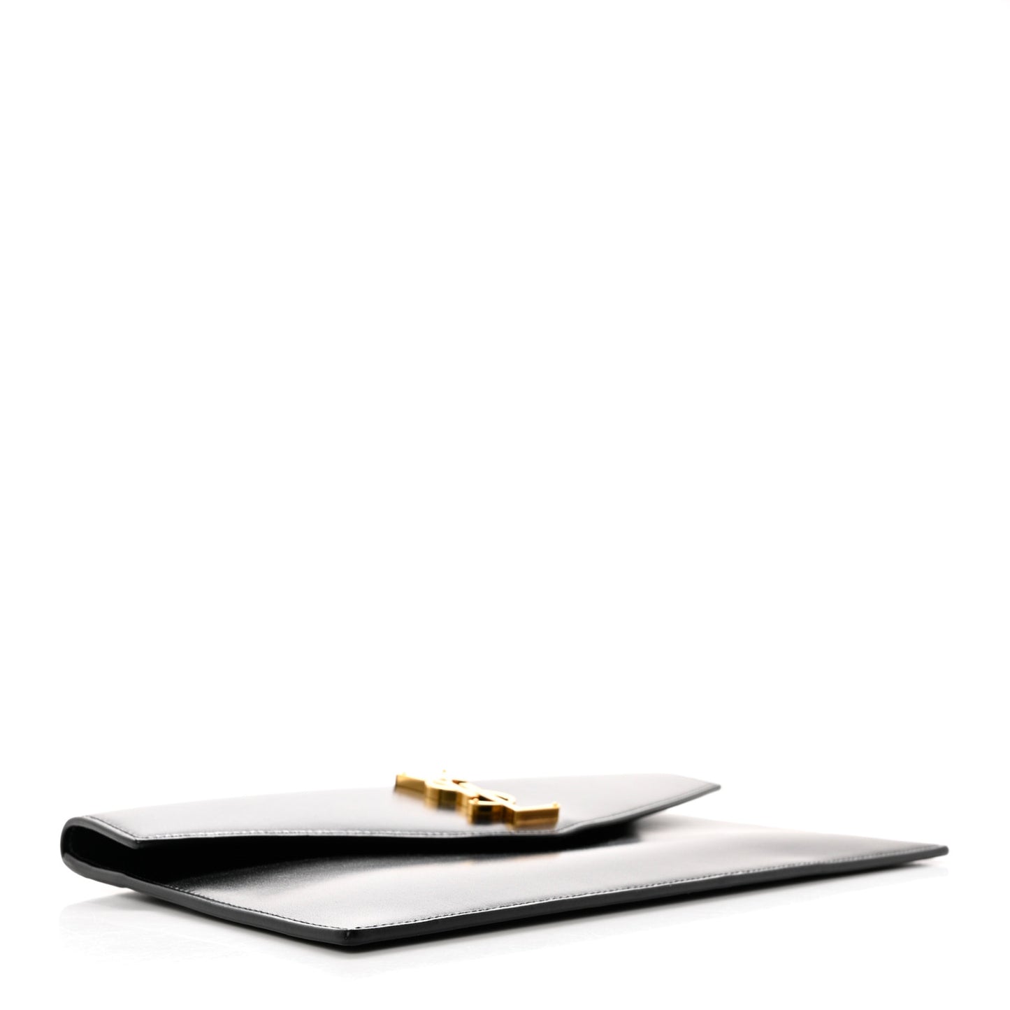 Smooth Shiny Calfskin Monogram Uptown Pouch Black