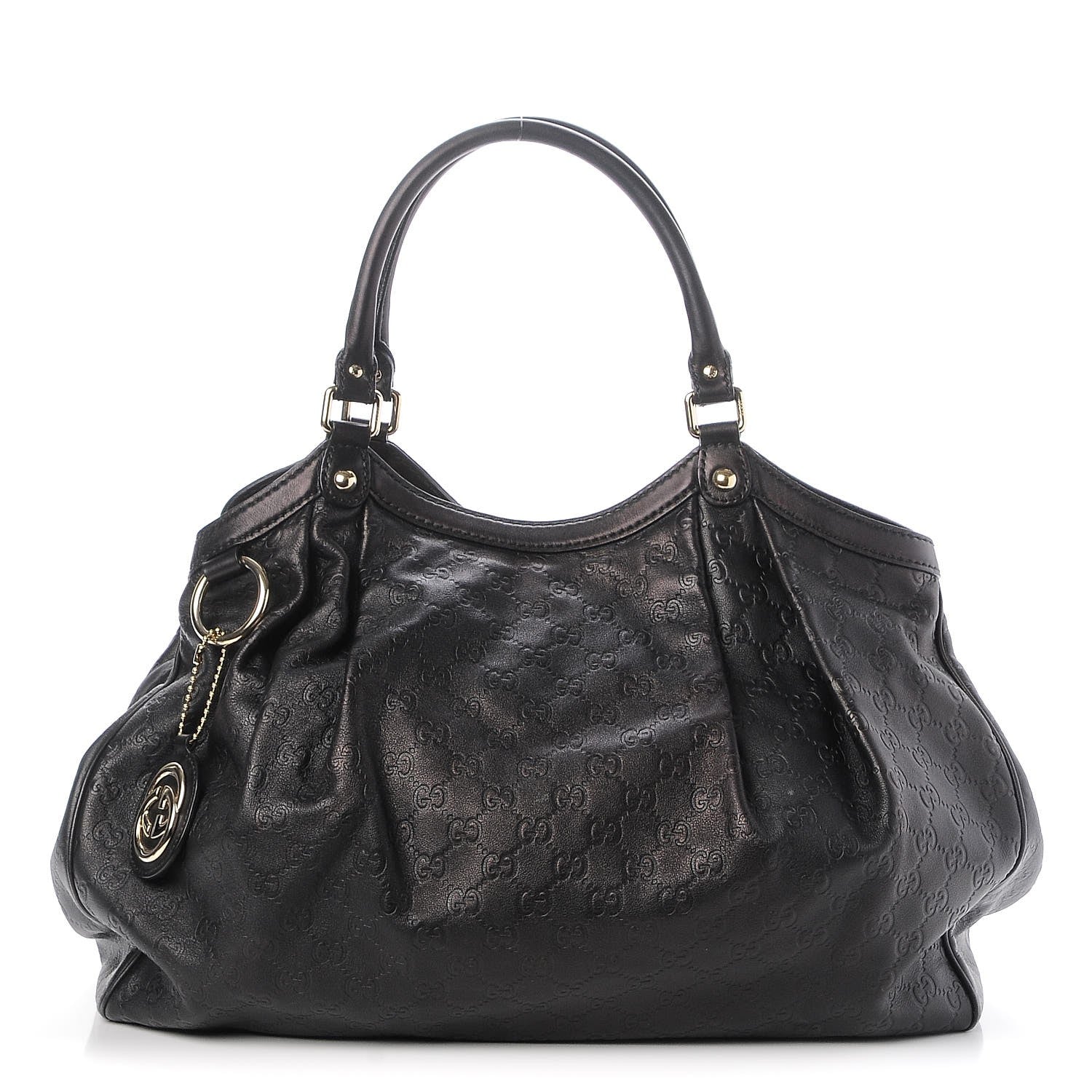 Gucci Guccissima Large Sukey Tote Black 1 of 7