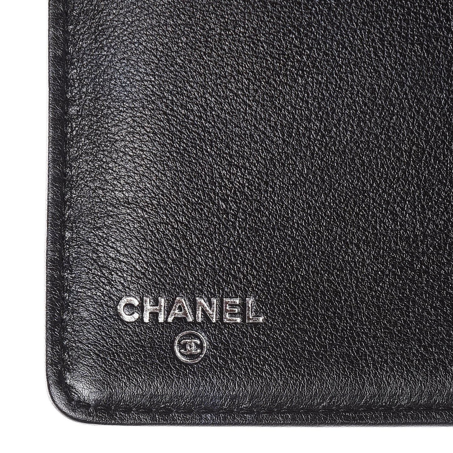 Calfskin Quilted Boy Yen Wallet Black