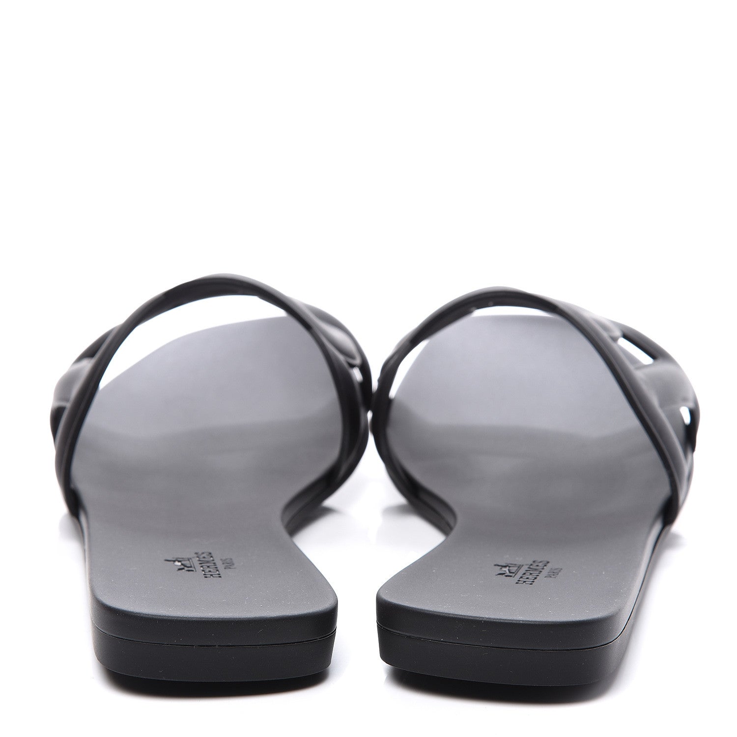 Hermes Rubber Aloha Sandals 40 Black 7 of 10
