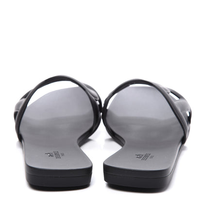 Hermes Rubber Aloha Sandals 40 Black 7 of 10