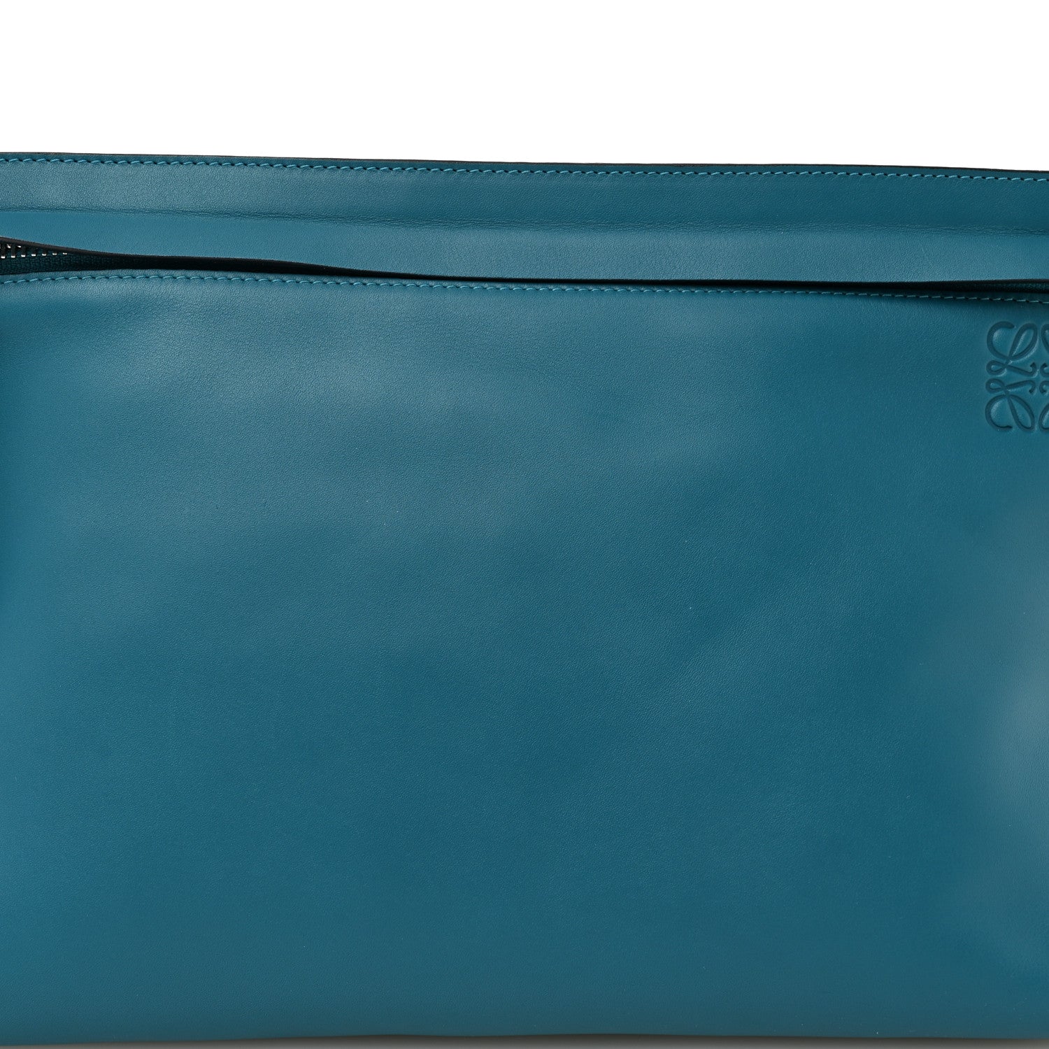 Loewe Calfskin T Pouch Lagoon Blue 8 of 10