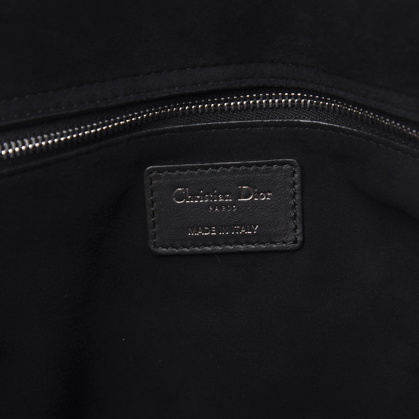 Calfskin Studded Large Lady Dior Black