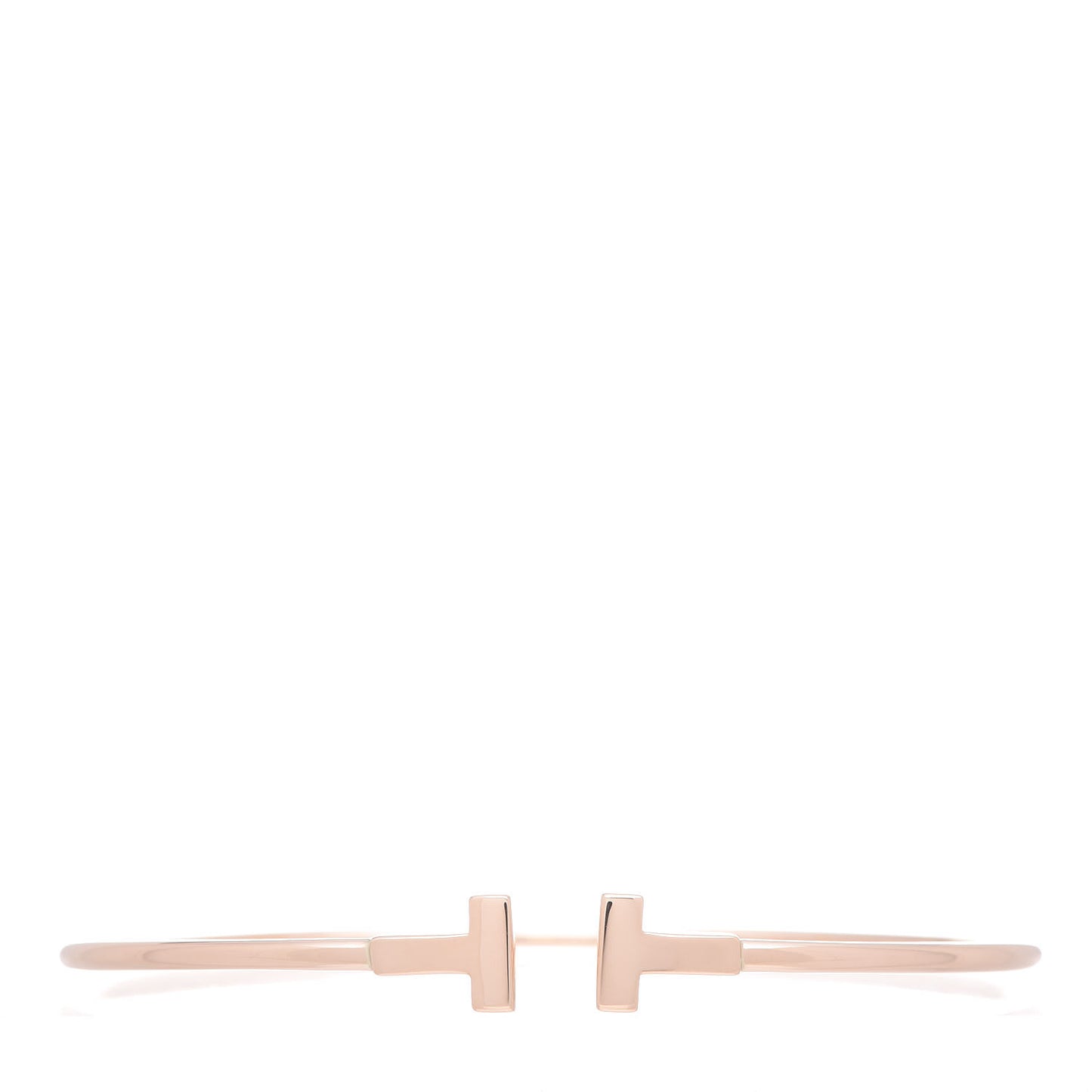 18K Rose Gold Narrow T Wire Bracelet