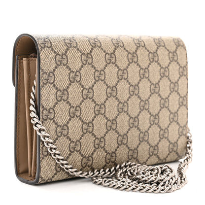 Gucci GG Supreme Monogram Mini Dionysus Chain Wallet Beige Taupe 4 of 11