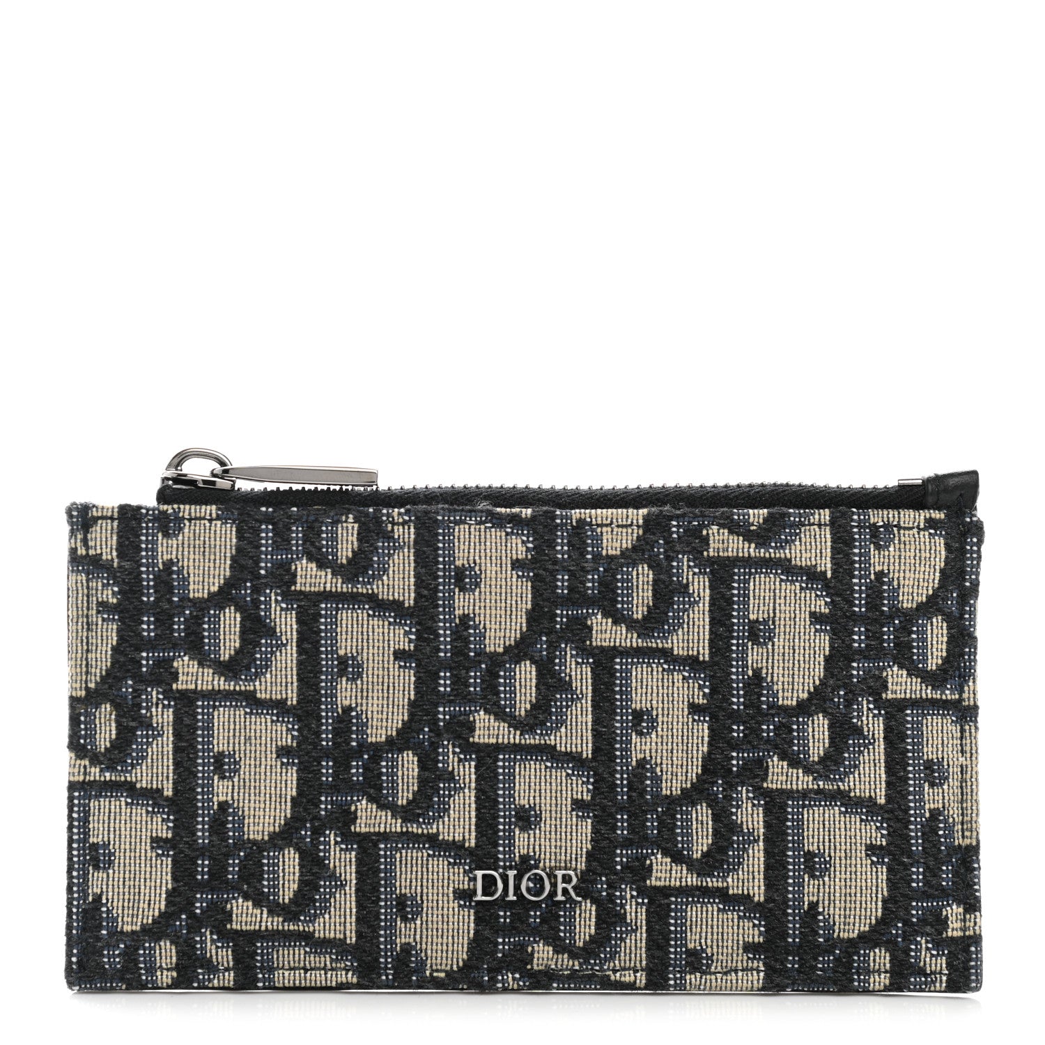 Christian Dior Oblique Dior Pouch Wallet Navy Blue 1 of 8