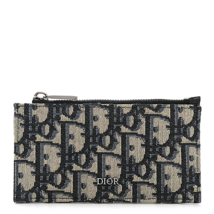 Christian Dior Oblique Dior Pouch Wallet Navy Blue 1 of 8