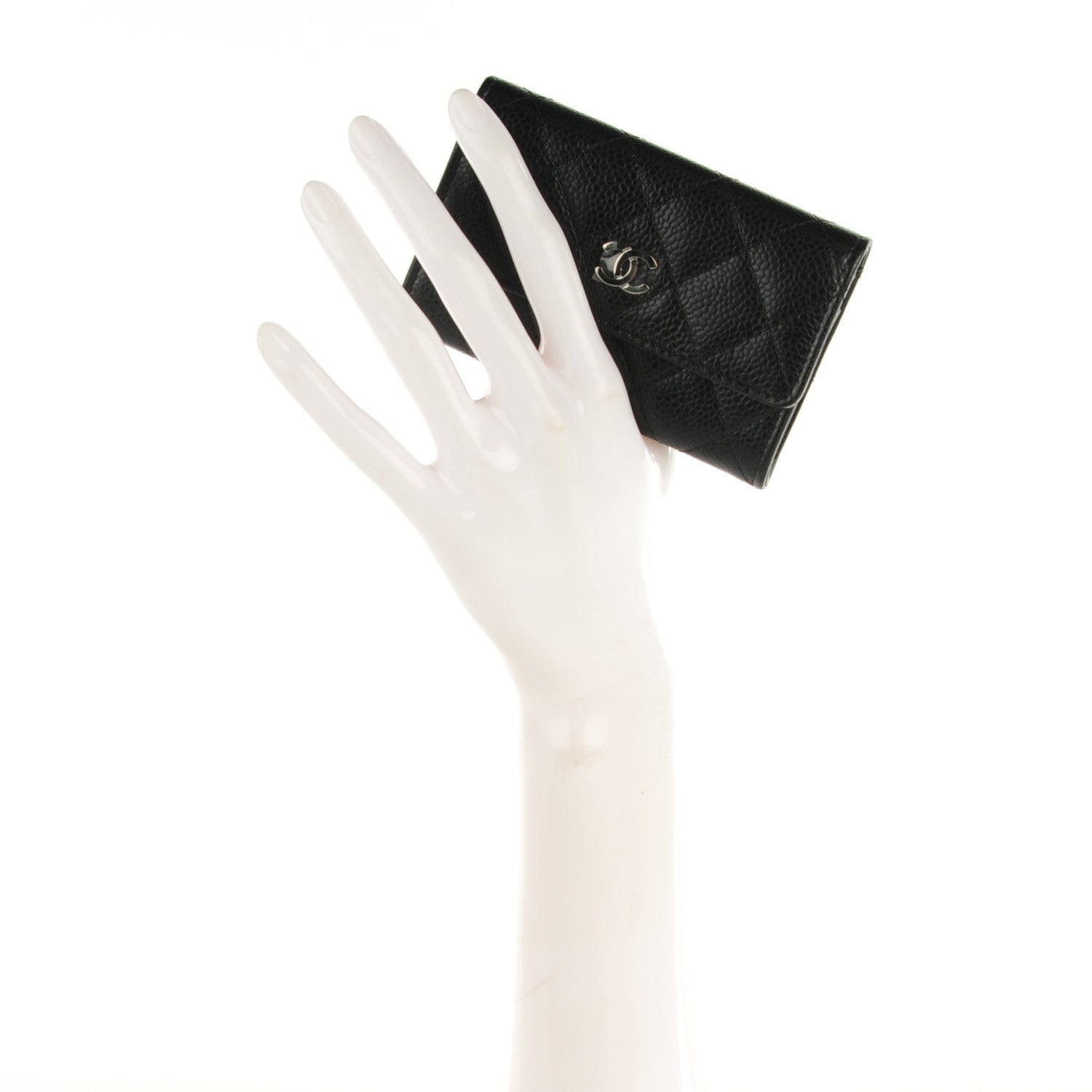 Chanel Caviar Quilted Flap Card Holder Black 2 of 8
