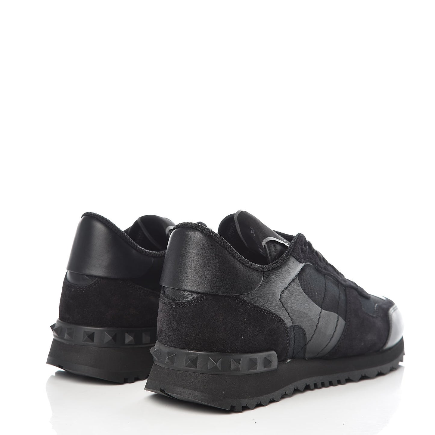 Nappa Suede Camouflage Womens Rockrunner Sneakers 36 Black