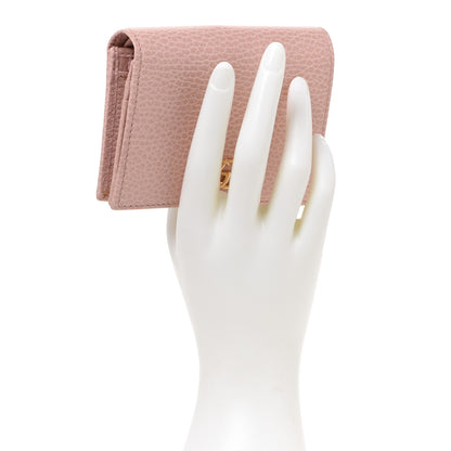 Gucci Dollar Calfskin GG Marmont Card Case Perfect Pink 2 of 7