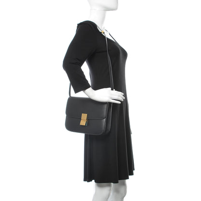 Celine Box Calfskin Medium Classic Box Flap Bag Black 2 of 11