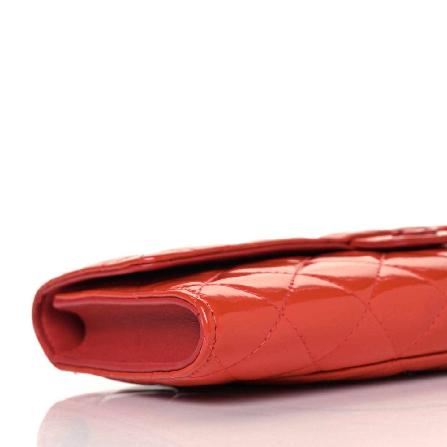Patent Quilted Travel Wallet Rose Fonce