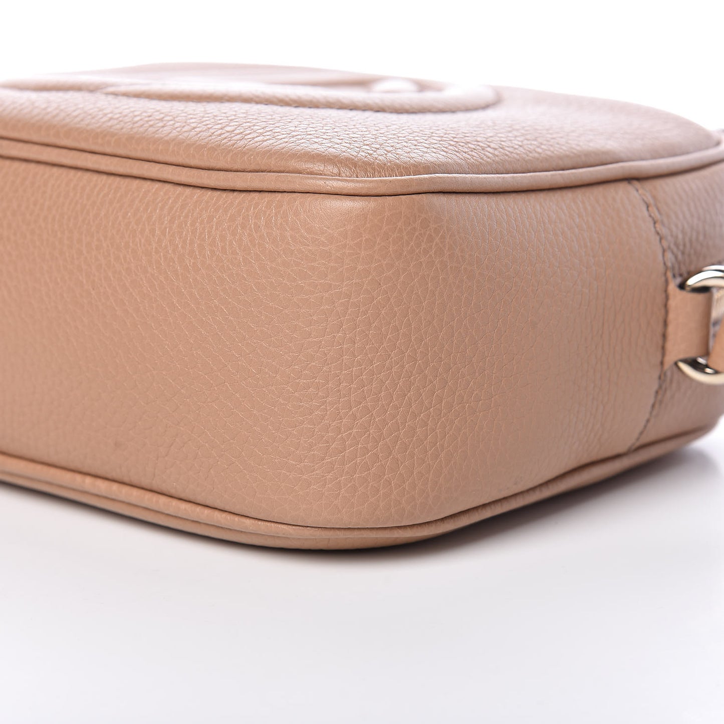 Pebbled Calfskin Small Soho Disco Bag Rose Beige