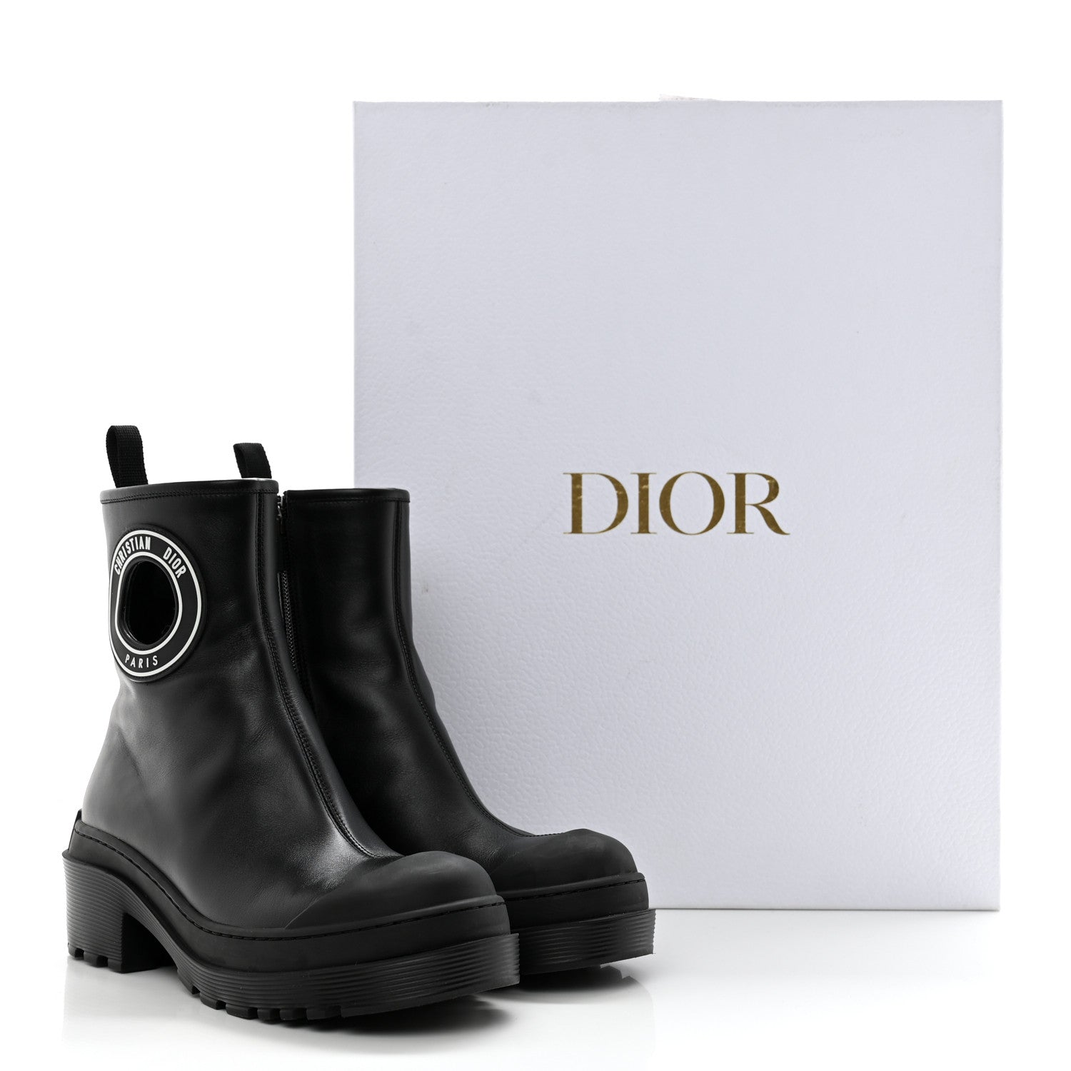 Christian Dior Nappa Symbol Ankle Boots 35.5 Black 11 of 11
