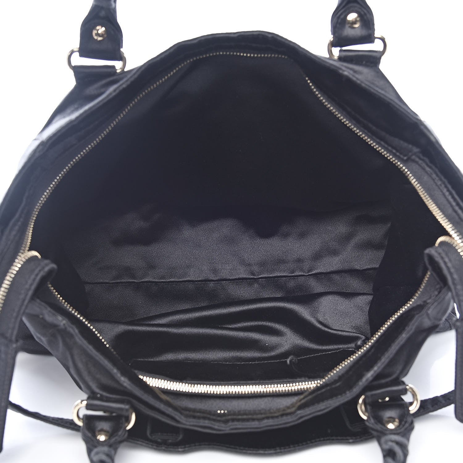 Balenciaga Satin Classic Gold Hardware City Black 5 of 12