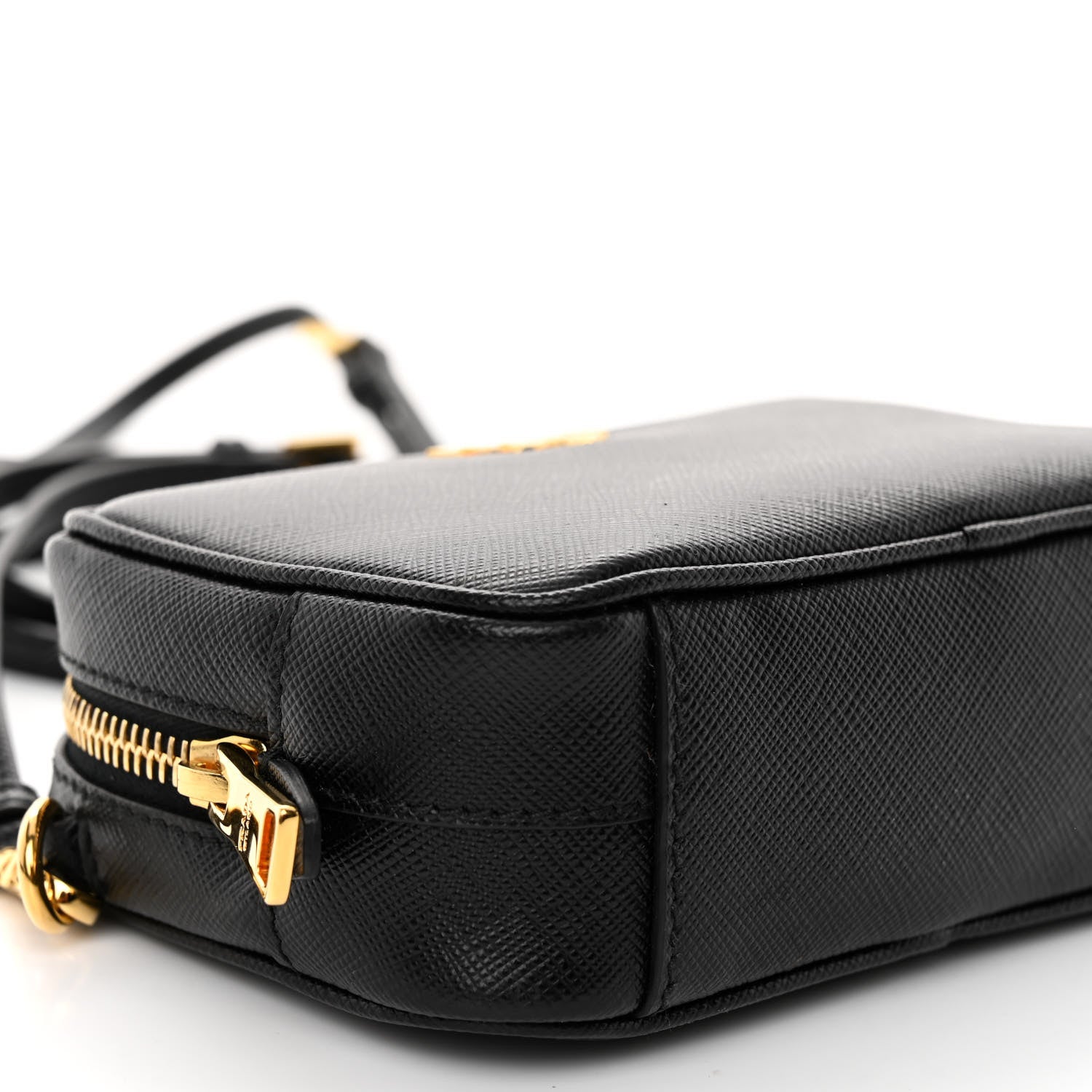 Prada Saffiano Mini Camera Crossbody Bag Black 8 of 9
