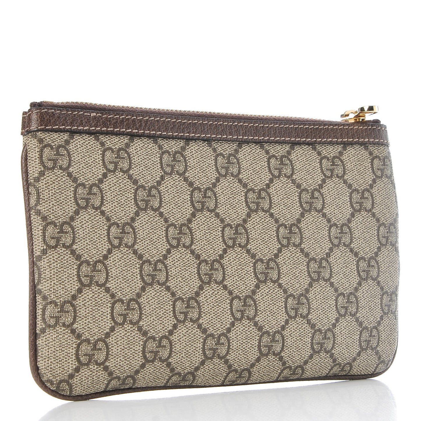 GG Supreme Monogram Web Small Ophidia Pouch Clutch Beige New Acero