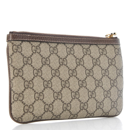Gucci GG Supreme Monogram Web Small Ophidia Pouch Clutch Beige New Acero 3 of 8
