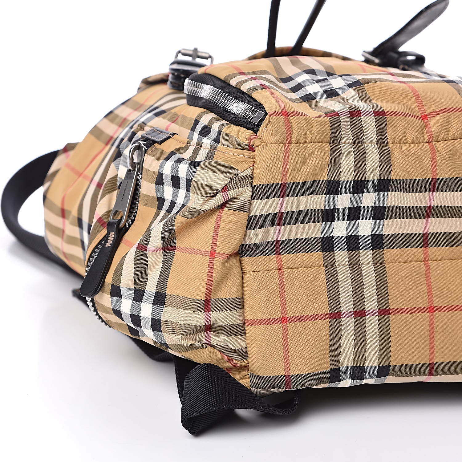Burberry Nylon Vintage Check Medium Rucksack Backpack Antique Yellow 8 of 11