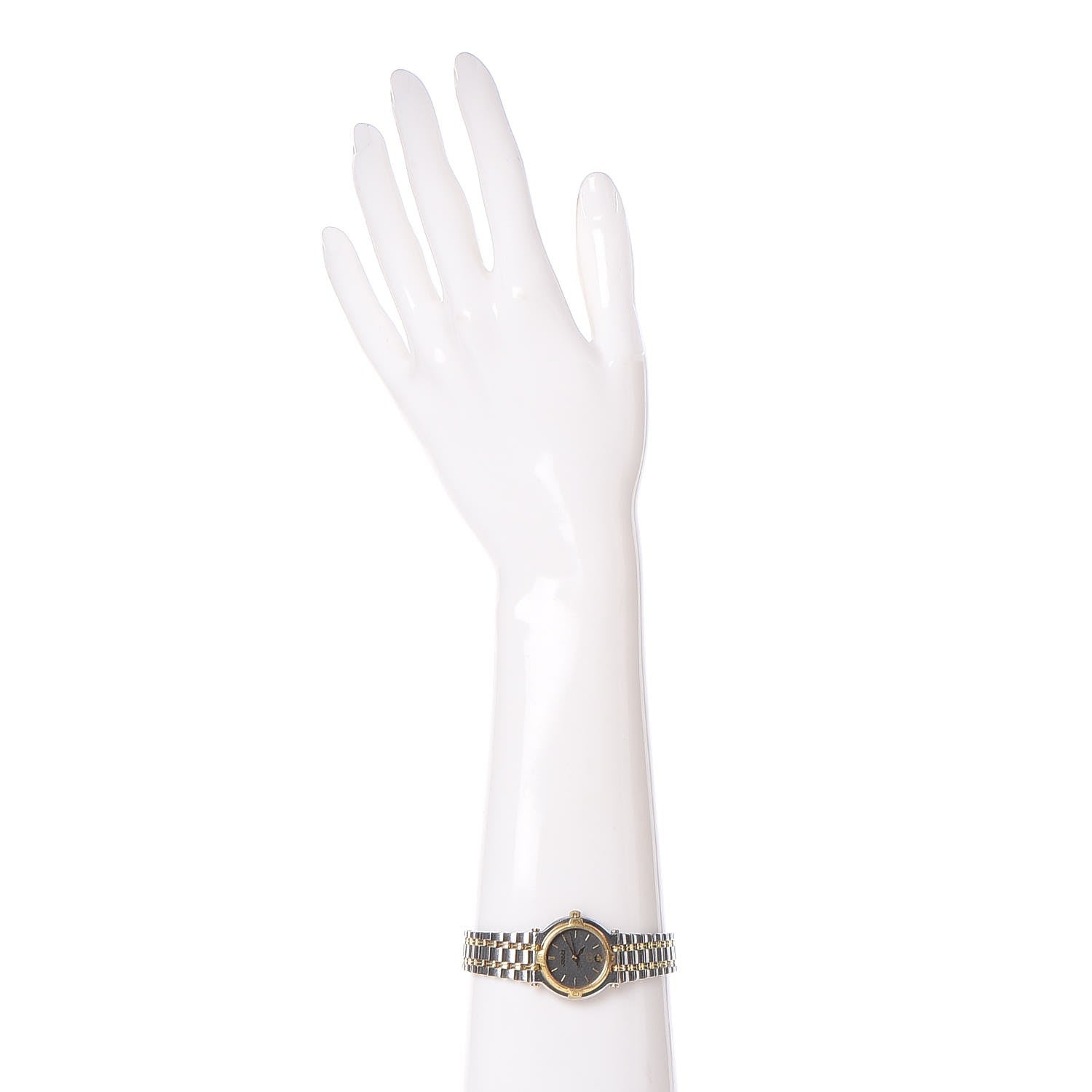 Gucci Stainless Steel 18K Yellow Gold Plated 9000L Quartz Watch 2 of 11