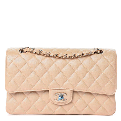 Chanel Iridescent Caviar Quilted Medium Double Flap Beige 1 of 11