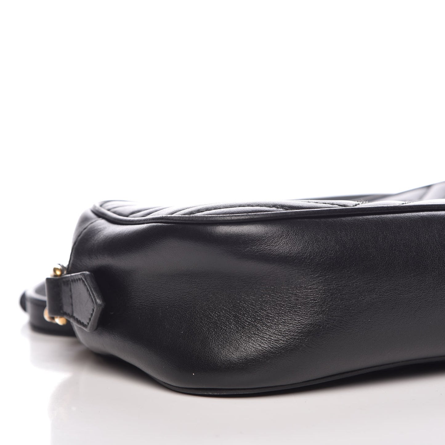 Calfskin Matelasse Small GG Marmont Chain Shoulder Bag Black