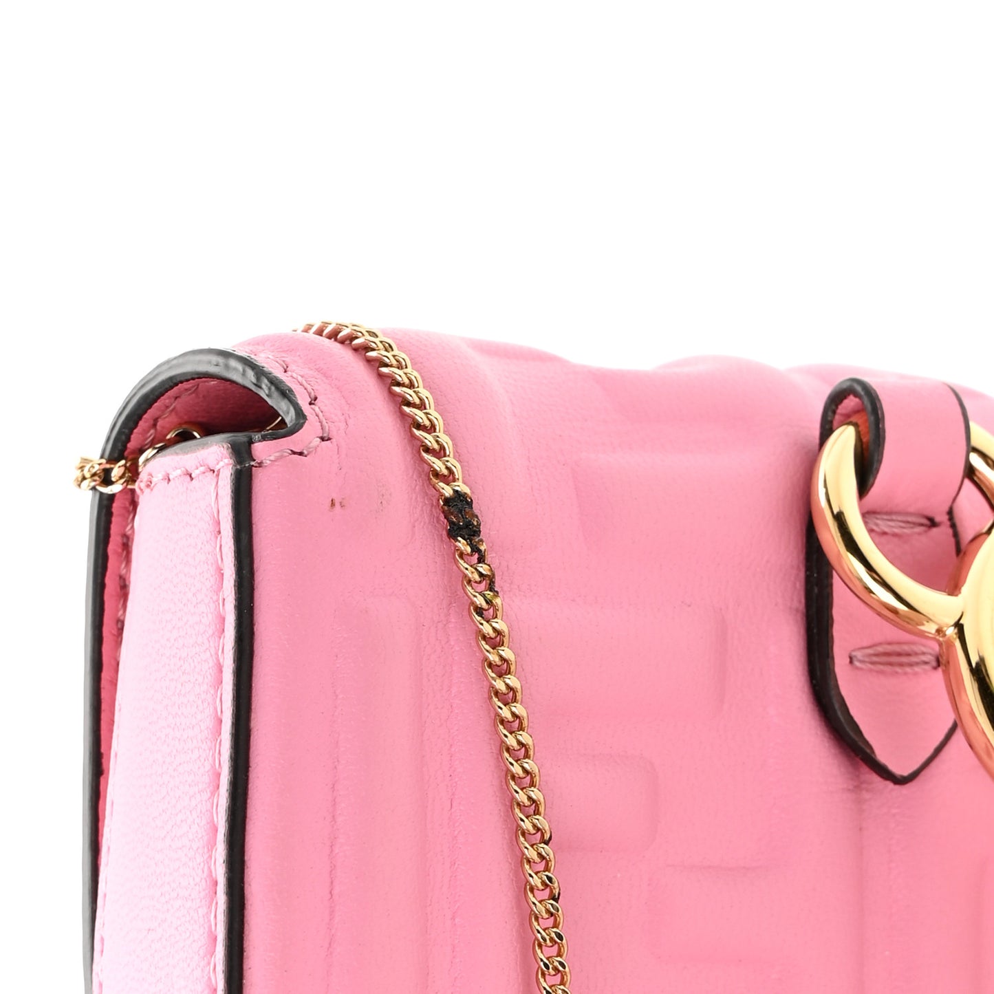 Nappa Matisse FF Embossed Nano Baguette Charm Lollypop